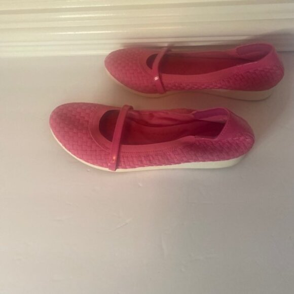 Dexflex Mary Jane Sport Pink Weave Pattern Ballet Flats Women’s Size 8.5M - Picture 3 of 7